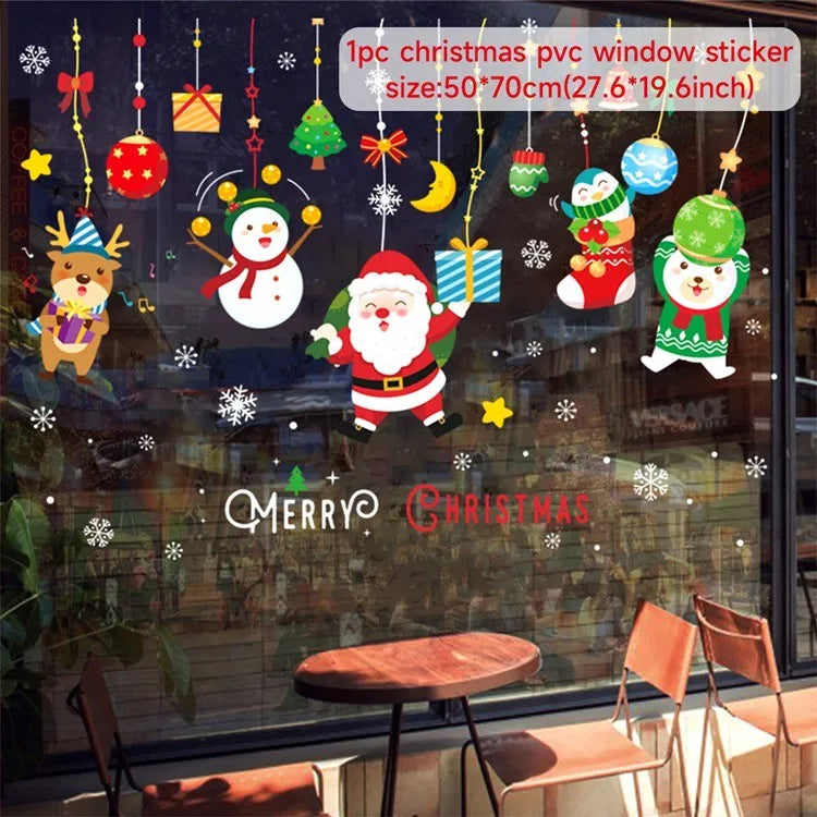 Christmas Window Sticker Merry Christmas Decorations For Home