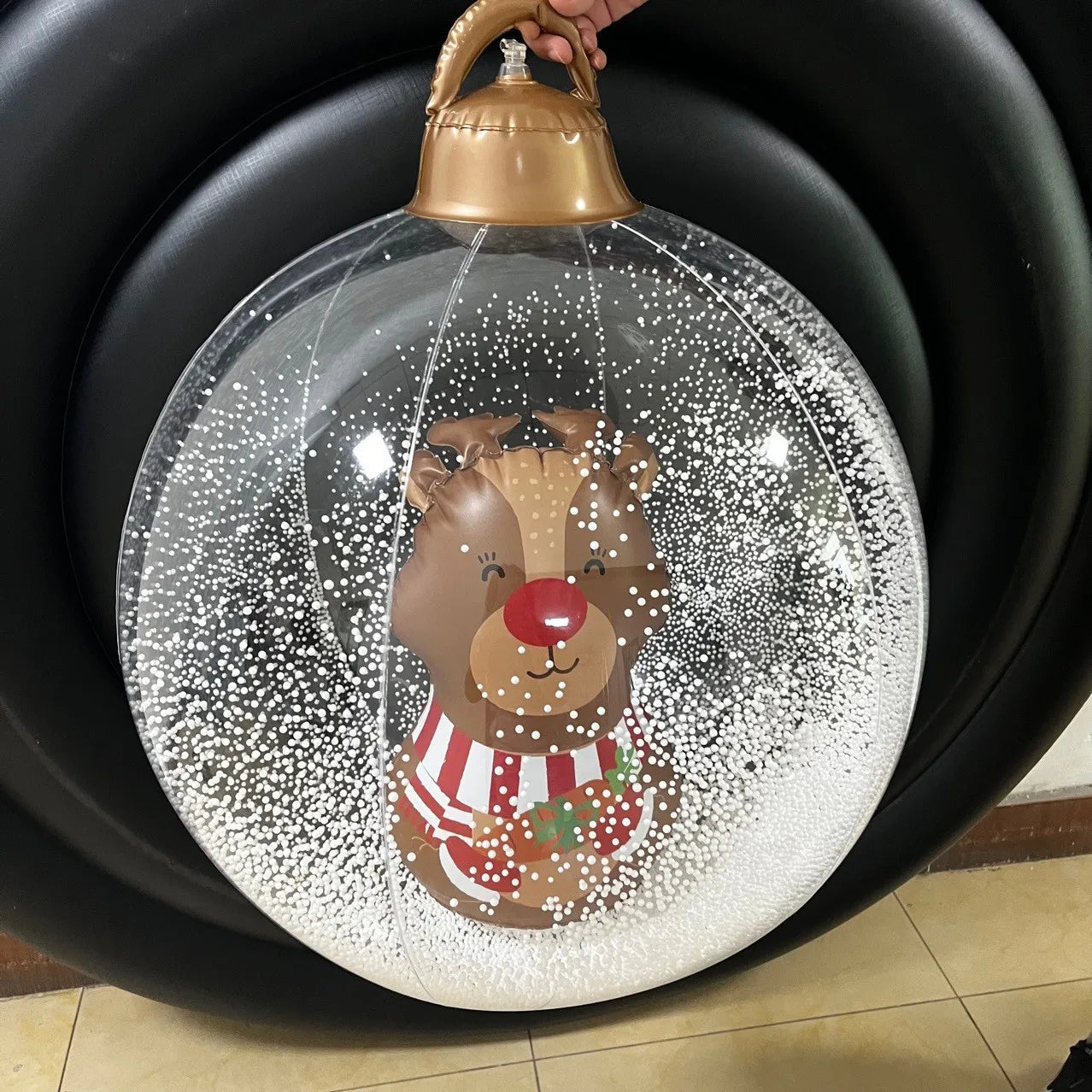 Inflatable Christmas Balls Xmas Style: Outdoor Yard Festive Decor, Party Supplies