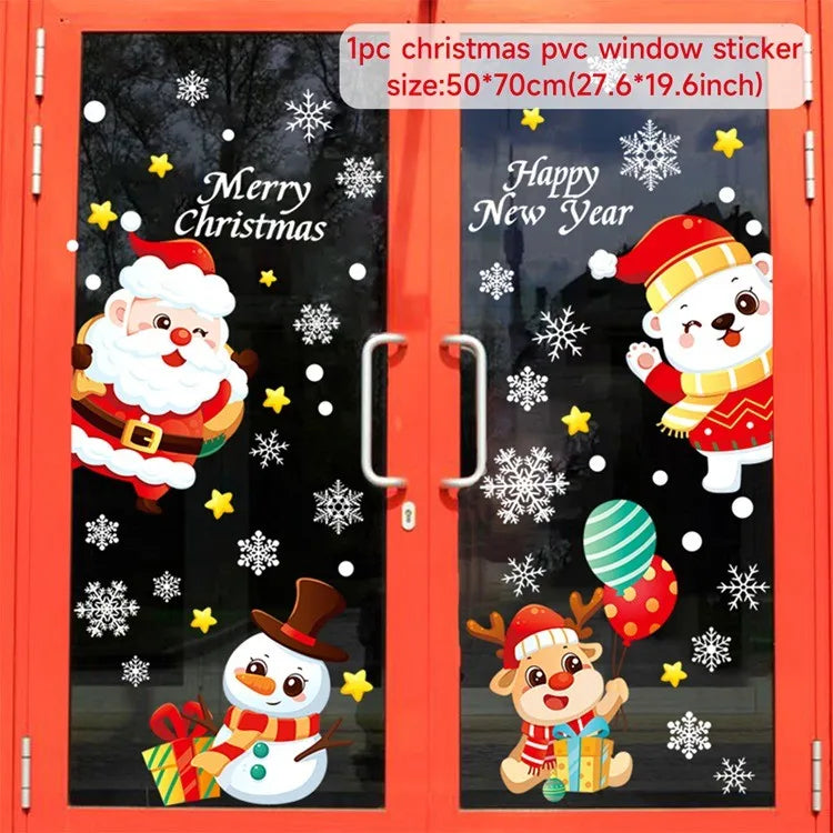 Christmas Window Sticker Merry Christmas Decorations For Home