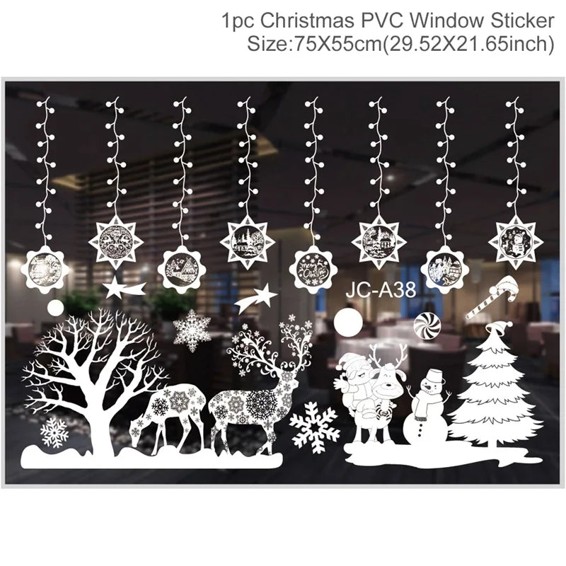 Christmas Window Sticker Merry Christmas Decorations For Home