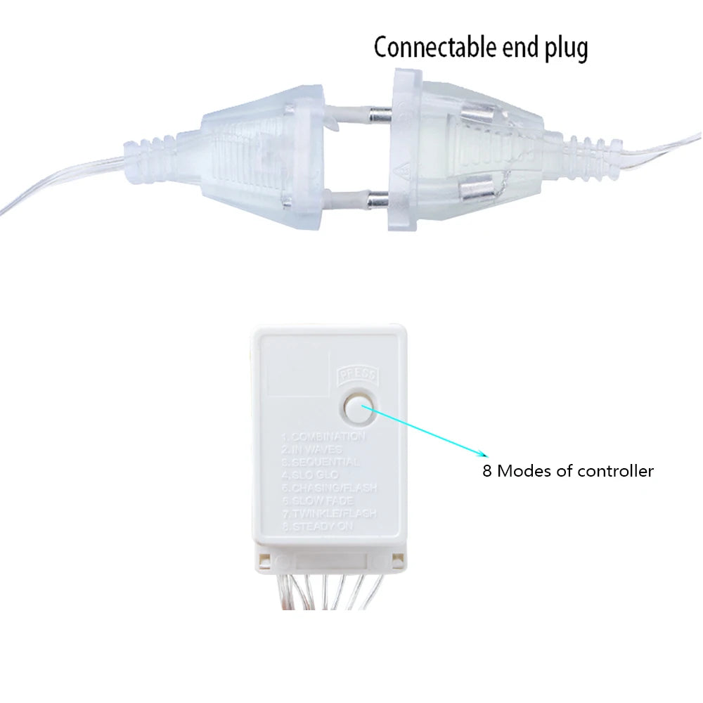 LEDs Christmas Lights For Home Bedroom Window Outdoor Party Holiday Decoration