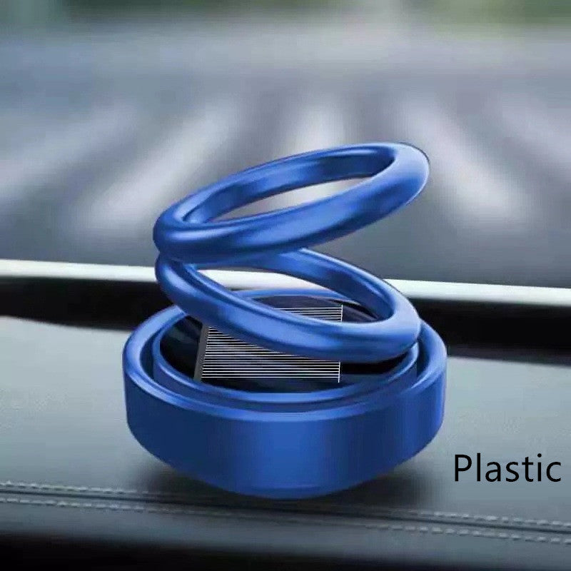360° Rotating Solar Car Air Freshener with Magnetic Aroma Diffuser