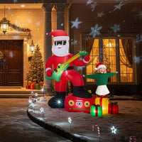 5FT Black Guitar Old Man, 4 LED 210D Polyester Christmas Inflatable Decoration