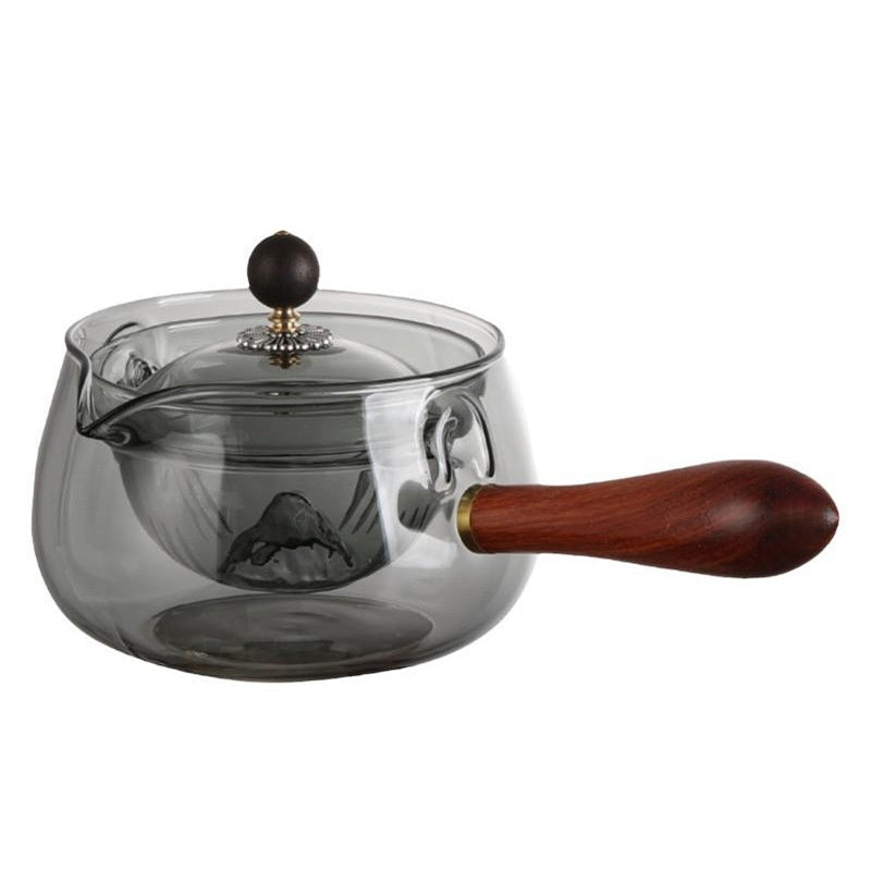 Semi-automatic Rotary Heat-resistant Glass Teapot Lazy Tea Making