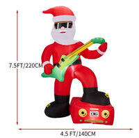 5FT Black Guitar Old Man, 4 LED 210D Polyester Christmas Inflatable Decoration